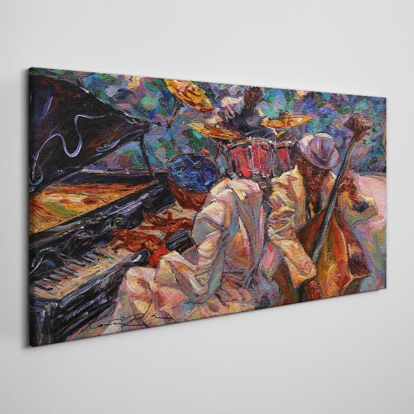 Musical meeting in colors Canvas Wall art