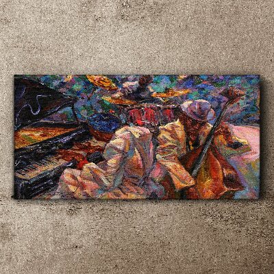 Music piano drums Canvas Wall art