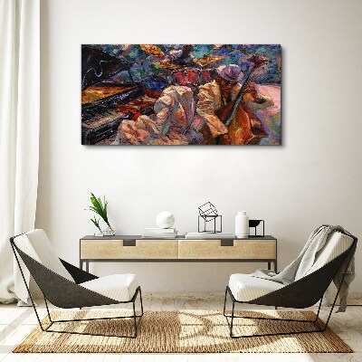 Musical meeting in colors Canvas Wall art