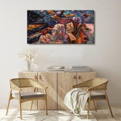 Musical meeting in colors Canvas Wall art