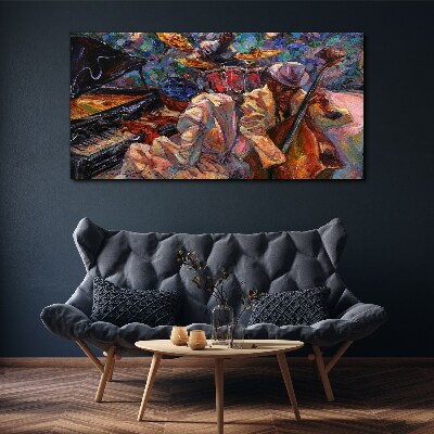 Musical meeting in colors Canvas Wall art