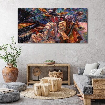 Musical meeting in colors Canvas Wall art