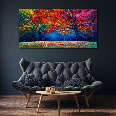 Modern forest leaves Canvas print