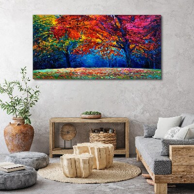 Modern forest leaves Canvas print