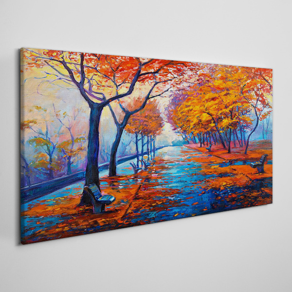 Autumn alley Canvas print