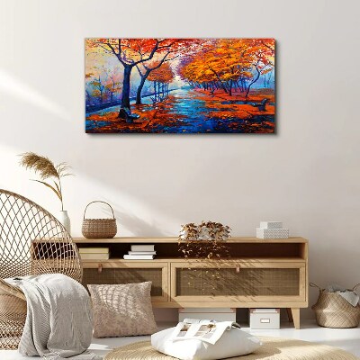 Autumn alley Canvas print
