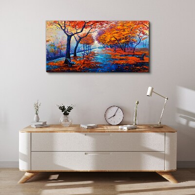 Autumn alley Canvas print