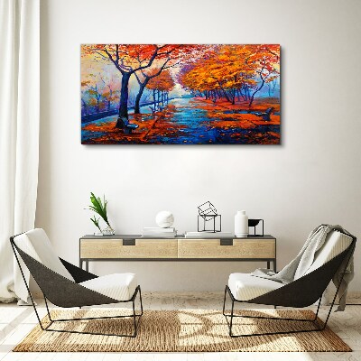 Autumn alley Canvas print