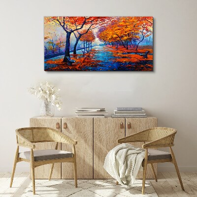 Autumn alley Canvas print