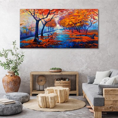Autumn alley Canvas print
