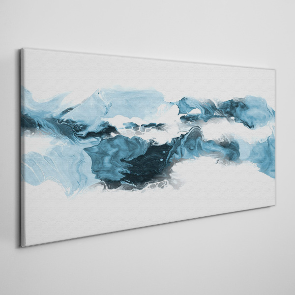 Ocean waves in shades of blue Canvas Wall art