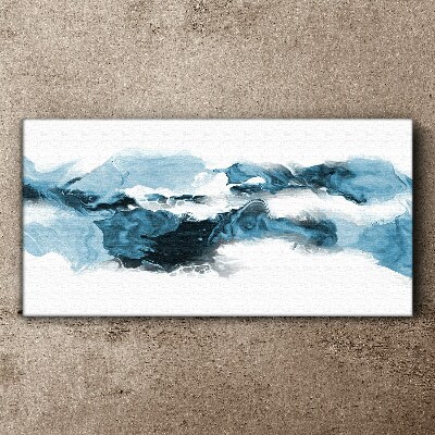 Ocean waves in shades of blue Canvas Wall art