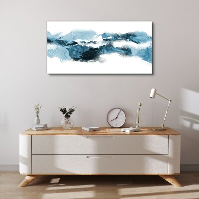 Ocean waves in shades of blue Canvas Wall art
