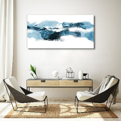 Ocean waves in shades of blue Canvas Wall art