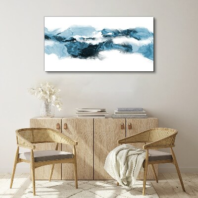 Ocean waves in shades of blue Canvas Wall art