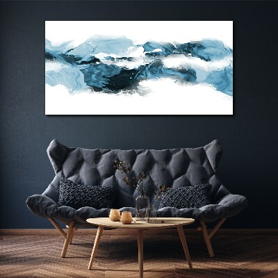 Ocean waves in shades of blue Canvas Wall art