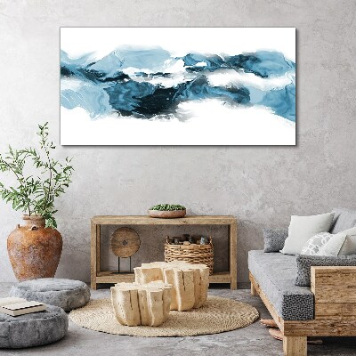 Ocean waves in shades of blue Canvas Wall art