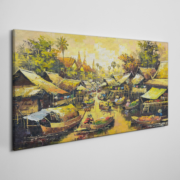 Tropical Water Market Canvas print