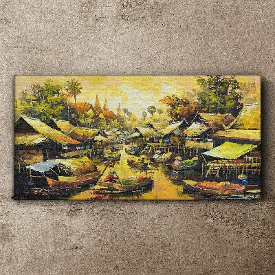 Tropical Water Market Canvas print