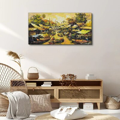 Tropical Water Market Canvas print