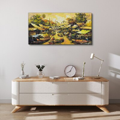 Tropical Water Market Canvas print