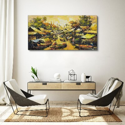 Tropical Water Market Canvas print