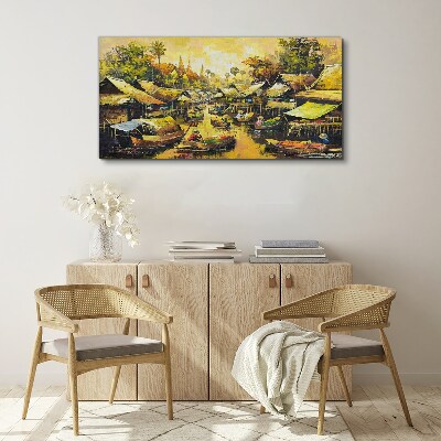 Tropical Water Market Canvas print