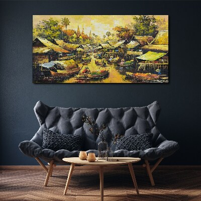 Tropical Water Market Canvas print