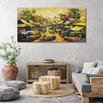 Tropical Water Market Canvas print