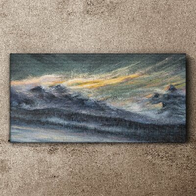 Mountain landscape at dusk Canvas print