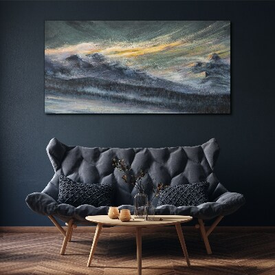 Mountain landscape at dusk Canvas print