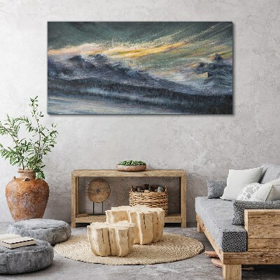 Mountain landscape at dusk Canvas print