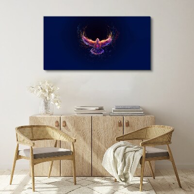 Bird on Fire Canvas Wall art