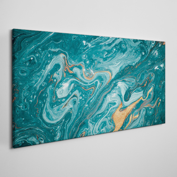 Ocean waves with copper accents Canvas Wall art