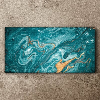 Ocean waves with copper accents Canvas Wall art