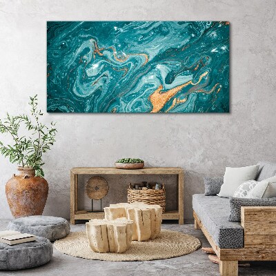 Ocean waves with copper accents Canvas Wall art