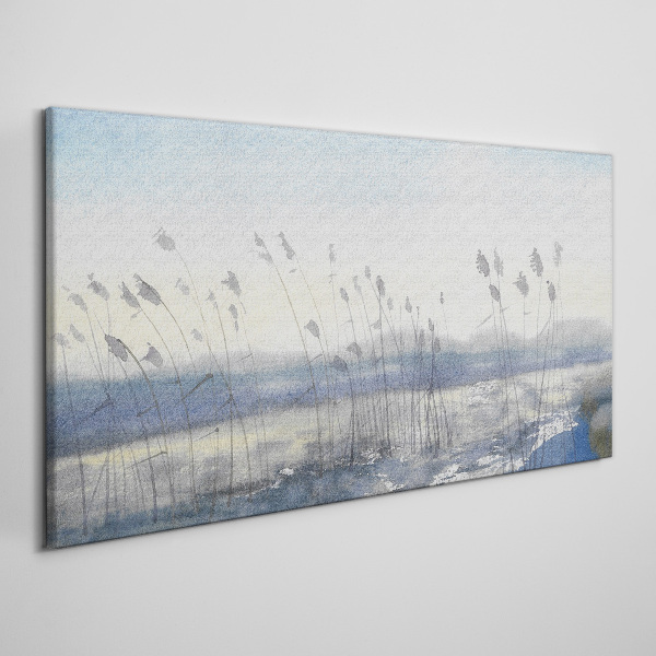 A peaceful landscape with grasses Canvas Wall art