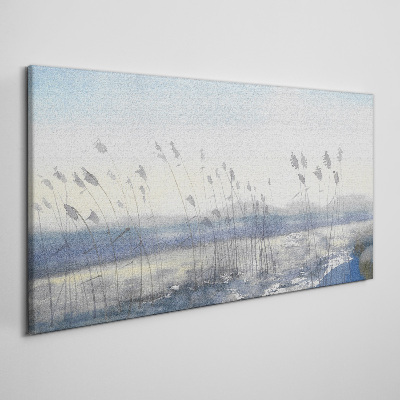 A peaceful landscape with grasses Canvas Wall art