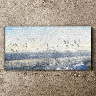 A peaceful landscape with grasses Canvas Wall art