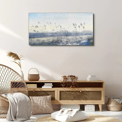 A peaceful landscape with grasses Canvas Wall art