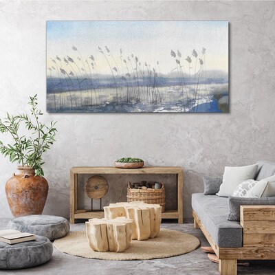 A peaceful landscape with grasses Canvas Wall art