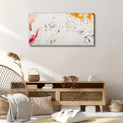 Abstract composition of colors and textures Canvas print