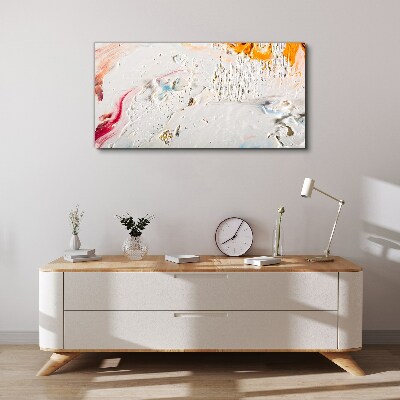 Abstract composition of colors and textures Canvas print