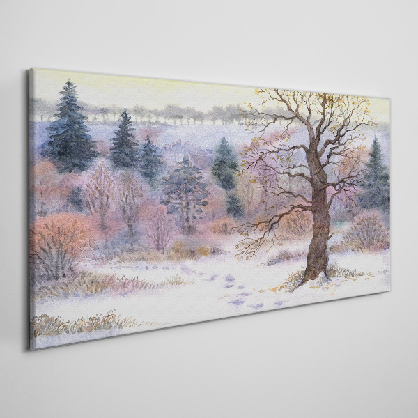 Forest winter nature Canvas print