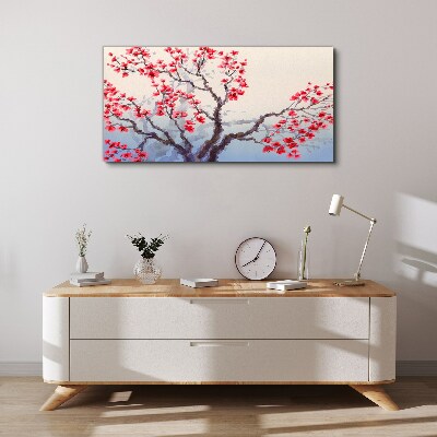 Tree branches flowers Canvas print