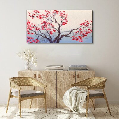 Tree branches flowers Canvas print