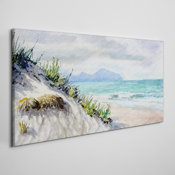 Beach landscape with dunes Canvas print