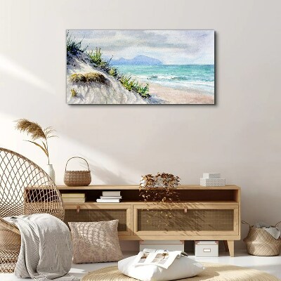 Beach landscape with dunes Canvas print