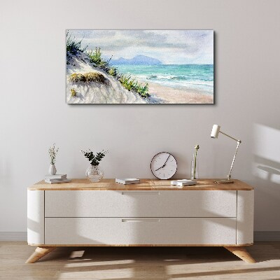 Beach landscape with dunes Canvas print