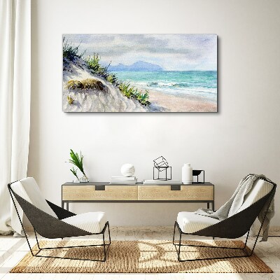 Beach landscape with dunes Canvas print